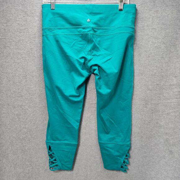 Prana Deco Criss Cross Dragonfly Cropped Leggings Size Medium - Picture 2 of 4